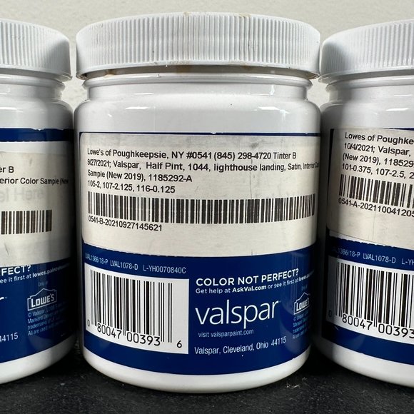 Lot of 27 Valspar Half-Pint Latex Paint Satin Sheen Color Samples -Large Variety - Picture 7 of 11